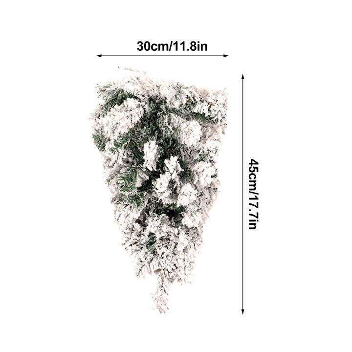 p7tjd-1ชิ้น45ซม-ของประดับคริสต์มาสต้นไม้คว่ำตกแต่งบ้านเครื่องประดับตกแต่ง-diy-คงทน-flocking-พวงมาลัยอย่างสร้างสรรค์แบบแขวน