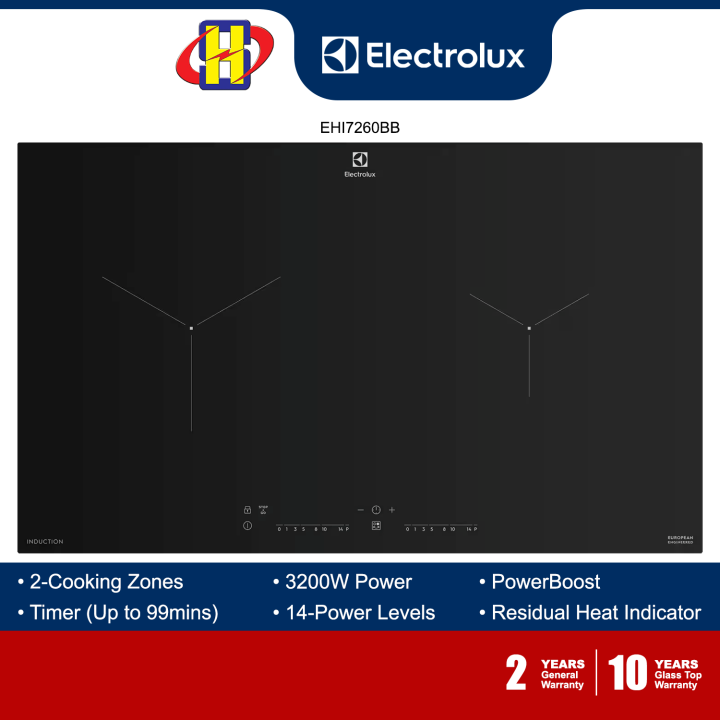 Electrolux BuiltIn Hob (3200W/70cm) UltimateTaste 300 2Cooking Zones With 14Power Levels