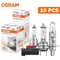 หลอดไฟ H1 H7 OSRAM 12V 55W 100W Super 3200K คลาสสิก H4 H3ไฟหน้าฮาโลเจนไฟตัดหมอกอัตโนมัติ OEM 62200 64210ขายส่ง10ชิ้น