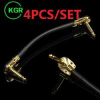 4แพ็ค15ซม. KGR สายเอฟเฟกต์กีตาร์20AWG คุณภาพสูงสายเคเบิลกีตาร์ขั้วต่อเอฟเฟกต์กีตาร์