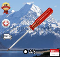 PB Swiss Tools ไขควงหัวTORX หรือหัวดาว ด้ามใสสีแดง เงางาม รุ่น PB 400 เบอร์ 3 ถึง 30