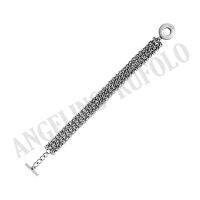 ANGELINO RUFOLO Bracelet ดีไซน์ Knit Chain สร้อยข้อมือผู้ชาย Stainless Steel 316L(สแตนเลสสตีล)คุณภาพเยี่ยม สีเงิน