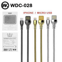 WK รุ่น WDC-028 สายชาร์จ รองรับกระแสไฟ 2.1A/5V และถ่ายโอนข้อมูลได้สูงสุด 480MB/s for iphone/micro