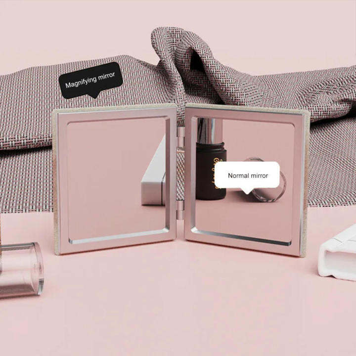 handheld-mirror-mirror-hrose-pattern-mirror-square-mirror-double-sided-mirror-folding-makeup-mirror-makeup-mirror