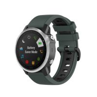 สำหรับ Garmin Fenix 6X แถบสองนาฬิกาซิลิโคนสี