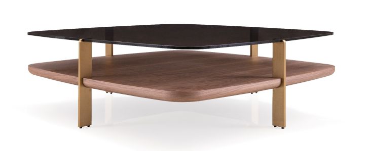 modernform-โต๊ะกลาง-รุ่นdevin-ขนาดs122-5-122-5-h38-ขาสแตนเลสสีทองชั้นไม้วอลนัท-ท็อปกระจกtp