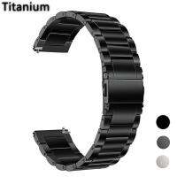 ☇♟✇ Titanium Metal Strap for Samsung Watch 4 5 40mm 44mm Active Gear Watchband for Huawei Band GT 2 Pro GT2 Luxury Fashion Bracelet