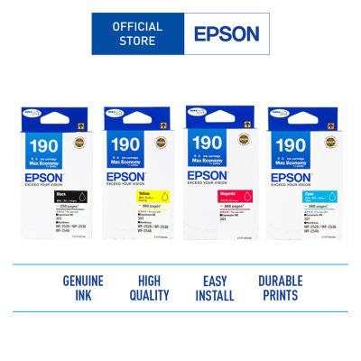 Epson Inkjet Cartridge Set Number T190 เซ็ตหมึกเบอร์ T190  สำหรับ WF-2528 / WF-2538 / WF-2548