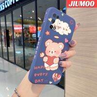 JIUMOO เคสสำหรับ Realme 7 5G Realme V5 5G เคสโทรศัพท์ลายการ์ตูนรูปหมีเทวดาตัวนิ่มแบบดั้งเดิมขอบซิลิโคนน้ำเคสคลุมทั้งหมดตัวปกป้องกล้องถ่ายรูปเลนส์เคสด้านหลังปลอกคลุมเคสนิ่ม