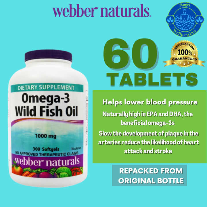 ber Naturals Omega3 Wild Fish Oil 1000mg 60 Softgels AUTHENTIC Lazada PH