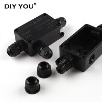 IP66 Outdoor Waterproof Junction Box Black UV Fsh100-2 Pin/3 Pin 3mm-6.5mm Cable Range Outdoor Lighting Accessories 17.5A/450V