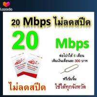 ซิมโปรเทพ 20 Mbps ไม่ลดสปีด เล่นไม่อั้น โทรฟรีทุกเครือข่ายได้ แถมฟรีเข็มจิ้มซิม