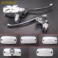 ZORBYZ Universal 78" 22mm Chrome Handlebar Control Reservoir 14mm Bore Brake Clutch Levers Fit for Harley Honda Suzuki Kawasaki