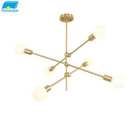 Nordic Minimalist Modern Wrought Iron Chandelier Creative Personality Magic Bean Living Room Dining Room Bedroom Line Chandelier