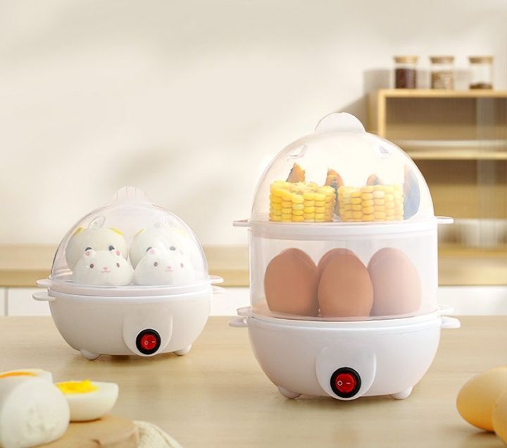 เครื่องต้มไข่-หม้อนึ่งอเนกประสงค์-2-ชั้น-นึ่งไข่-นึ่งขนมปัง-เครื่องทำอาหาร-เครื่องนึ่งไข่-หม้อนึ่งไข่