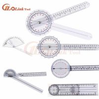 1ชุด6ชิ้น Spinal Finger Goniometer Protractors มีประโยชน์หลายไม้บรรทัดมุม Spinal ไม้บรรทัด180/360องศาเครื่องมือวัด