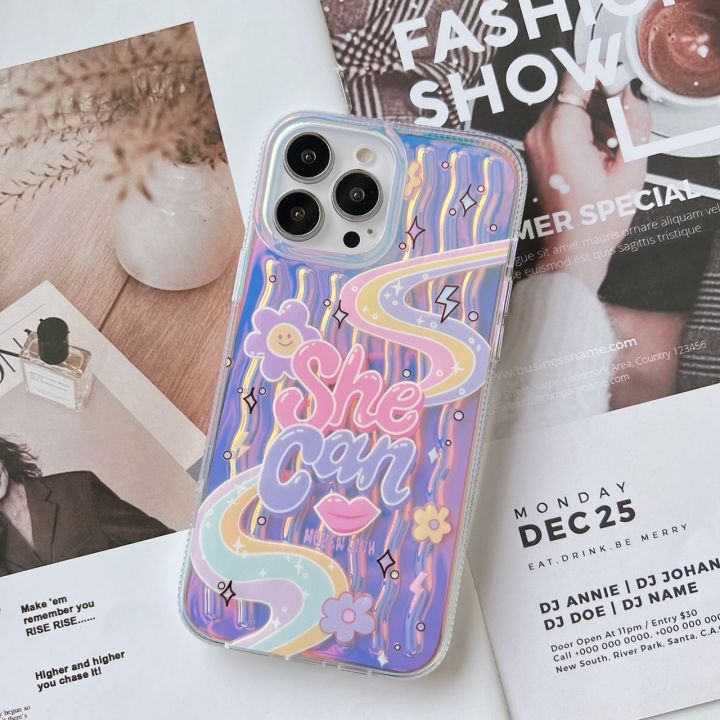 เคสโทรศัพท์-ไอโฟน-case-mermaud-hologram-ไอโฟน-ลายการ์ตูนส์-สวย-คมชัด-14promax-14pro-14plus-14-13promax-13pro-13-12promax-12pro-12-11