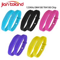 2PCS 125KHz ID EK4100 EM4100 Read Only Adjustable Waterproof Silicone Wristband RFID Bracelet Wrist Band Tag Access Control Card Furniture Protectors