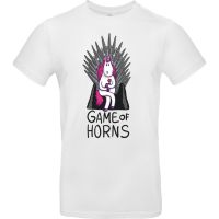 2023 NEWLastest แฟชั่นอะนิเมะน่ารัก Tshirt เกม Horns ยูนิคอร์นเกม Thrones MovieFunny ผู้ชาย Tee Go