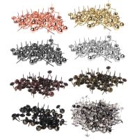 100pcs Antique Brass Upholstery Nails Furniture Tacks Pushpins Hardware Decor