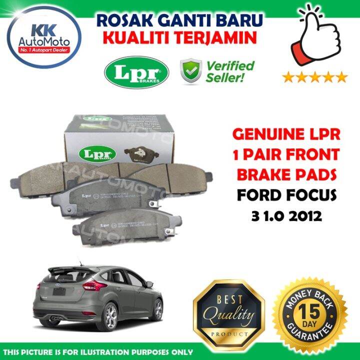 Ford Focus 3 1.0 2012 Genuine LPR Front Set Brake Pads Brek Pad