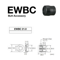 BR Wi &amp; Wa FUJI EWBC End Cap Over The Butt Type Economy Weight Balancer Cap