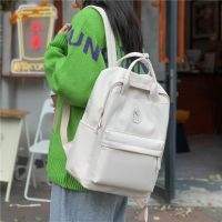 Simple Harajuku Style Women Backpack Kawaii School Bag For Girls Nylon Waterproof Travel Backpacks Large Capacity Shoulder Bags