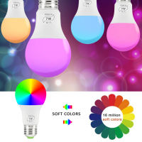 【✎】 KLEIDEN หลอดไฟอัจฉริยะไร้สาย,โคมไฟบ้าน E27 Rgb + W Led เปลี่ยนสีได้หรี่แสงได้ไฟ Ios/android จำนวน1ชิ้น