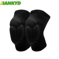 【hot】！ JIANKYD 1Pair Knee Thick Sponge Football Volleyball Anti-Slip Collision Avoidance kneepad Brace