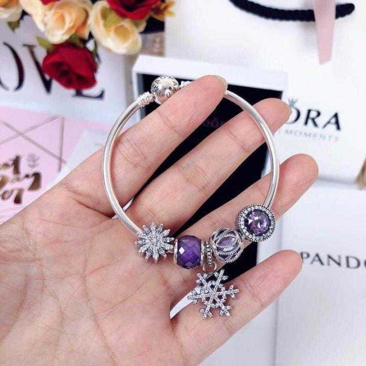 pandora-diyสร้อยข้อมือลูกปัดผู้หญิง-สร้อยข้อมือแฟชั่นระดับไฮเอนด์ของแท้