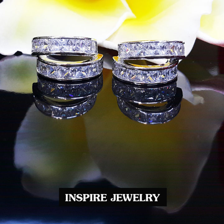 inspire-jewelry-ต่างหูเพชรสวิส-งานจิวเวลลี่-white-gold-plated-diamond-clonning