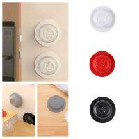 2Pcs Silicone Door Handle Buffer Round Self-adhesive Wall Protection Pads Home Door Anti-collision Sticker Mute Door Stopper