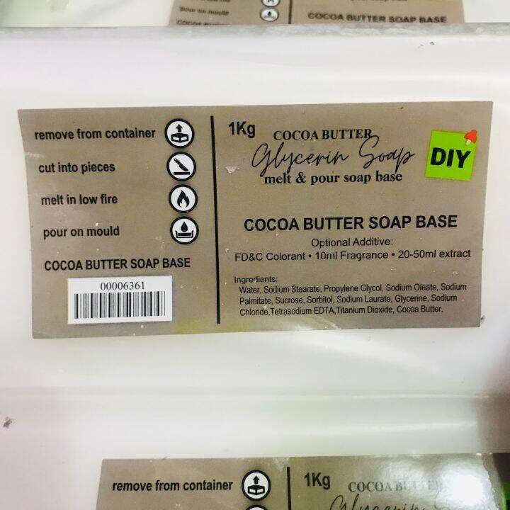 1kg Cocoa Butter Melt and Pour Soap Base Lazada PH