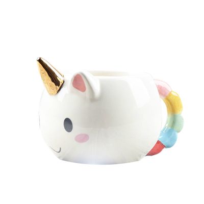 3D Licorne ถ้วยแก้วกาแฟเซรามิคสำหรับเด็กถ้วยแก้วน่ารักเด็กผู้หญิงยูนิคอร์น350มล. ถ้วยน้ำชาการ์ตูน Unicornio ถ้วยเครื่องดื่ม Nmckdl