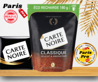 กาแฟ Carte Noire - French Classic Instant Coffee กาแฟสำเร็จรูปเกรดพรีเมี่ยม คาร์ท นัวร์ refill 180 g จากฝรั่งเศส BBE 02/2025