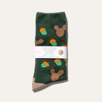 [WARMGREY TAIL] DOTORI LIFE - GREEN SOCKS 230 - 280mm (free size) etz