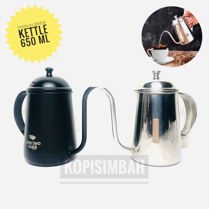 Kettle Goose Neck 650 Ml Stainless Steel Teko Kopi Leher Angsa Pour Over Coffee Ketel V60 Manual 1611