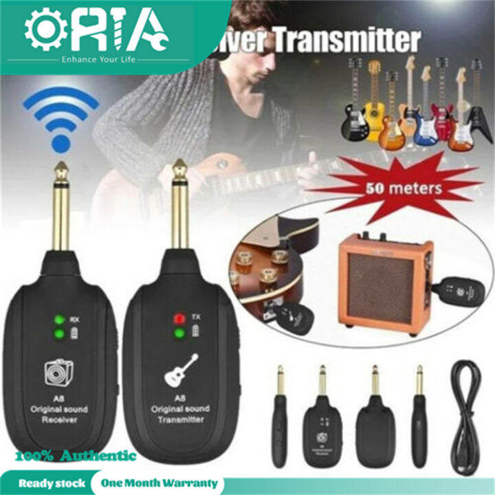 ORIA Electric Guitar Wireless Transmission System Rechargeable A8