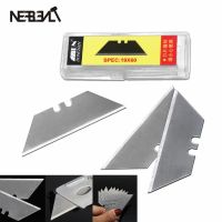 【YF】 10pc Tools Trapezoid  Folding Cutting Blade Art Carpet Cutter Replaceable Utility Special Electrician T-blade