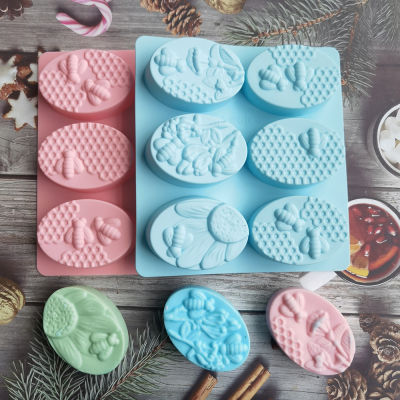 6 Handmade Ice Cream DIY Silicone 6 Soap Molds Baking Multi-function Molds Kitchen Supplies Easy Mold Release