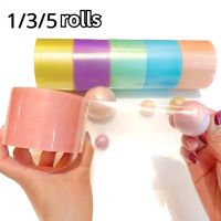 1/3/5Rolls Adhesive Tapes Sticky Ball Tape Colorful Stress Relaxing Sticky DIY Ball Tape Toy Party for Relaxing Toy Craft Gifts