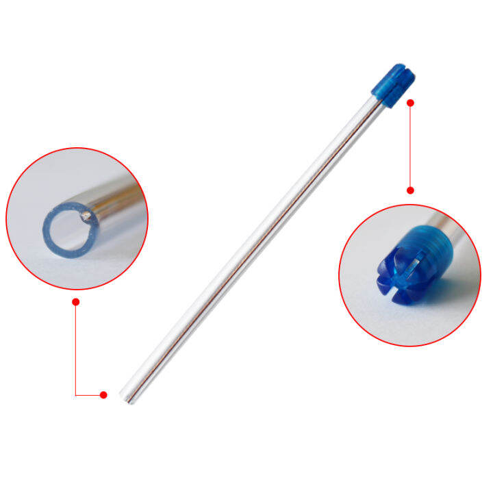 10 pcs Disposable Saliva Ejector Low Volume Suction Aspirator Tube Blue