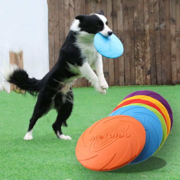 pets-baby-pet-dog-silicone-game-discs-training-interactivepet-supplies-flying-disc-มัลติฟังก์ชั่น18cm