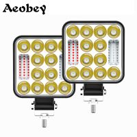 Aeobey – lampe de travail pour voiture 4x4 4 pouces 26smd stroboscope LED projecteur pour véhicule tout-terrain ATV SUV camion moto 12V/24V