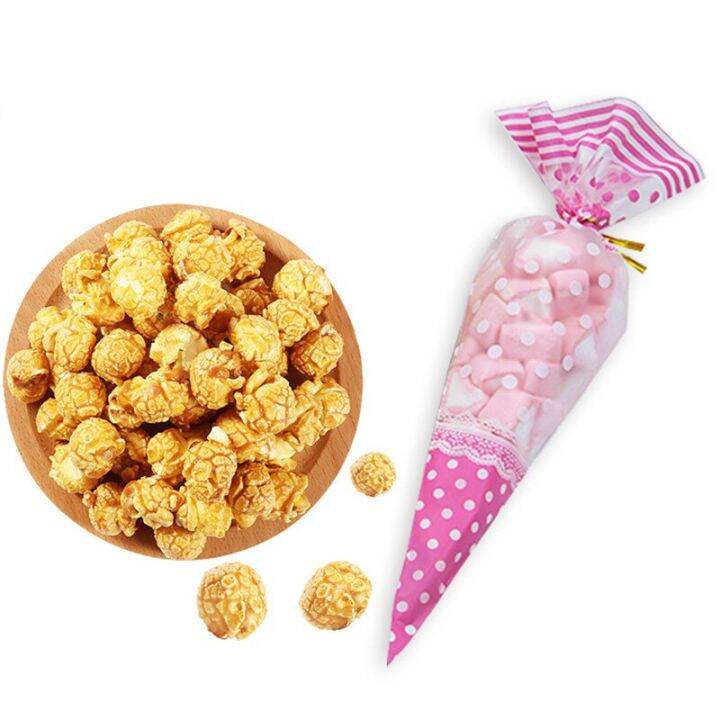 50pcs-popcorn-protein-candy-triangle-packaging-bag-baking-plastic-food-small-bundle