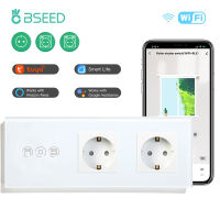 Bseed Wifi สวิตช์ชัตเตอร์ EU ซ็อกเก็ตผนังมาตรฐานไม่มี Wifi Smart Blind Switch Glass Roller Touch Switch Smart Life TUYA App