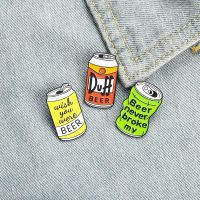 Creative Cartoon Jewelry Brooch Letter Drink Can Shape  Badge Clothes Lapel Pin Fashion Brooches Pins