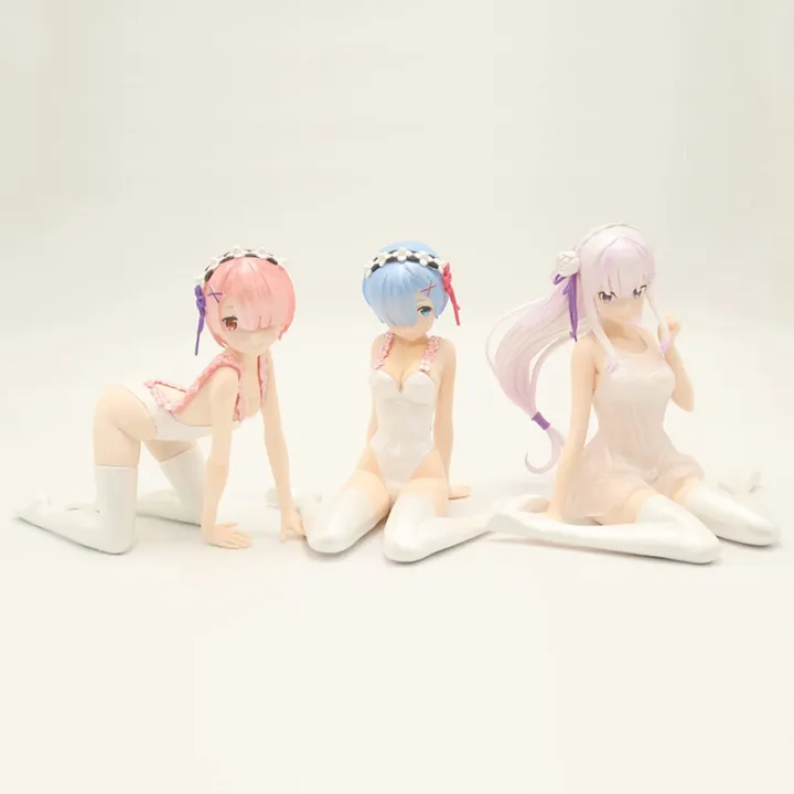 Hot อะนิเมะ Re ชีวิตในโลกที่แตกต่างจาก Zero Pajamas Ram Rem Emilia รูป Kawaii Girl Rem 5314