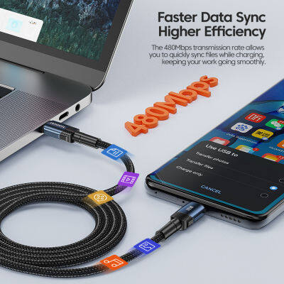 ร้อน Toocki 100วัตต์ USB C เพื่อ USB C เคเบิ้ล PD อย่างรวดเร็วสายชาร์จ Type C สำหรับหัวเว่ย R Edmi POCO F4 F3 USB C เคเบิ้ลข้อมูลลวด