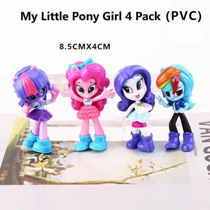 My Little Pony Toys Bundle Figurine Kids Girls 6pc Set Horse Ponies Pink  Purple